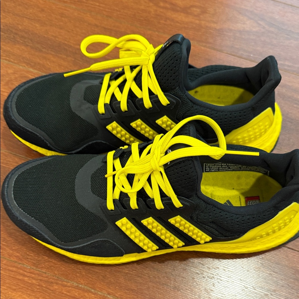 Adidas Black and Yellow Athletic Shoes